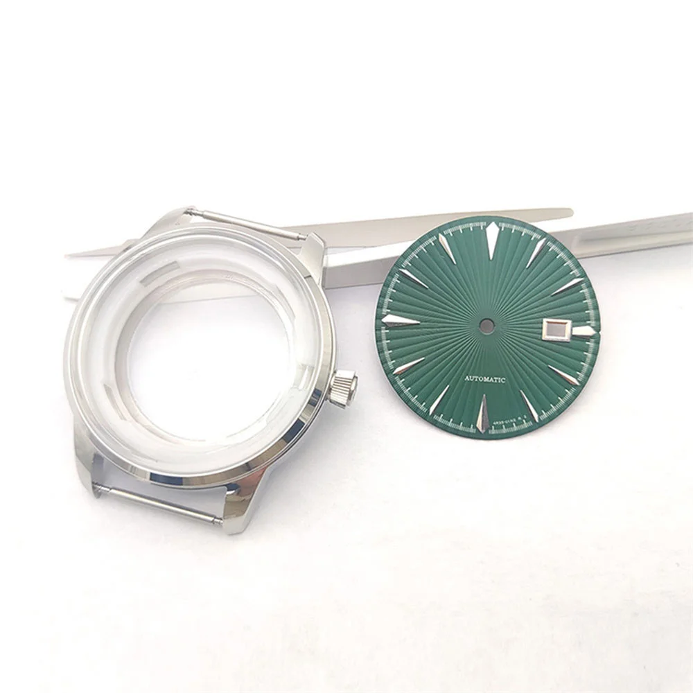 35mm modifica cassa dell'orologio in acciaio/quadrante singolo del calendario sostituzione accessori per guscio pressato per movimenti NH35/ NH35A/ NH36A/4R/38