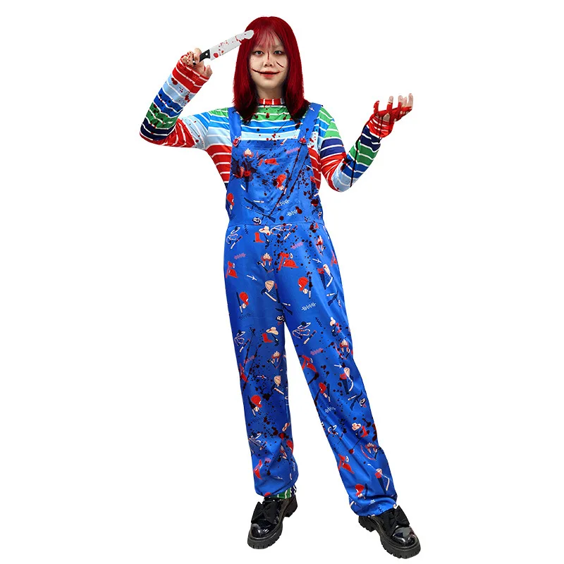 Loween Chuy – Costume de Clown effrayant, tenue de spectacle sur scène, poupée de ruche, Costume de renaissance, faion ethnique pour femmes