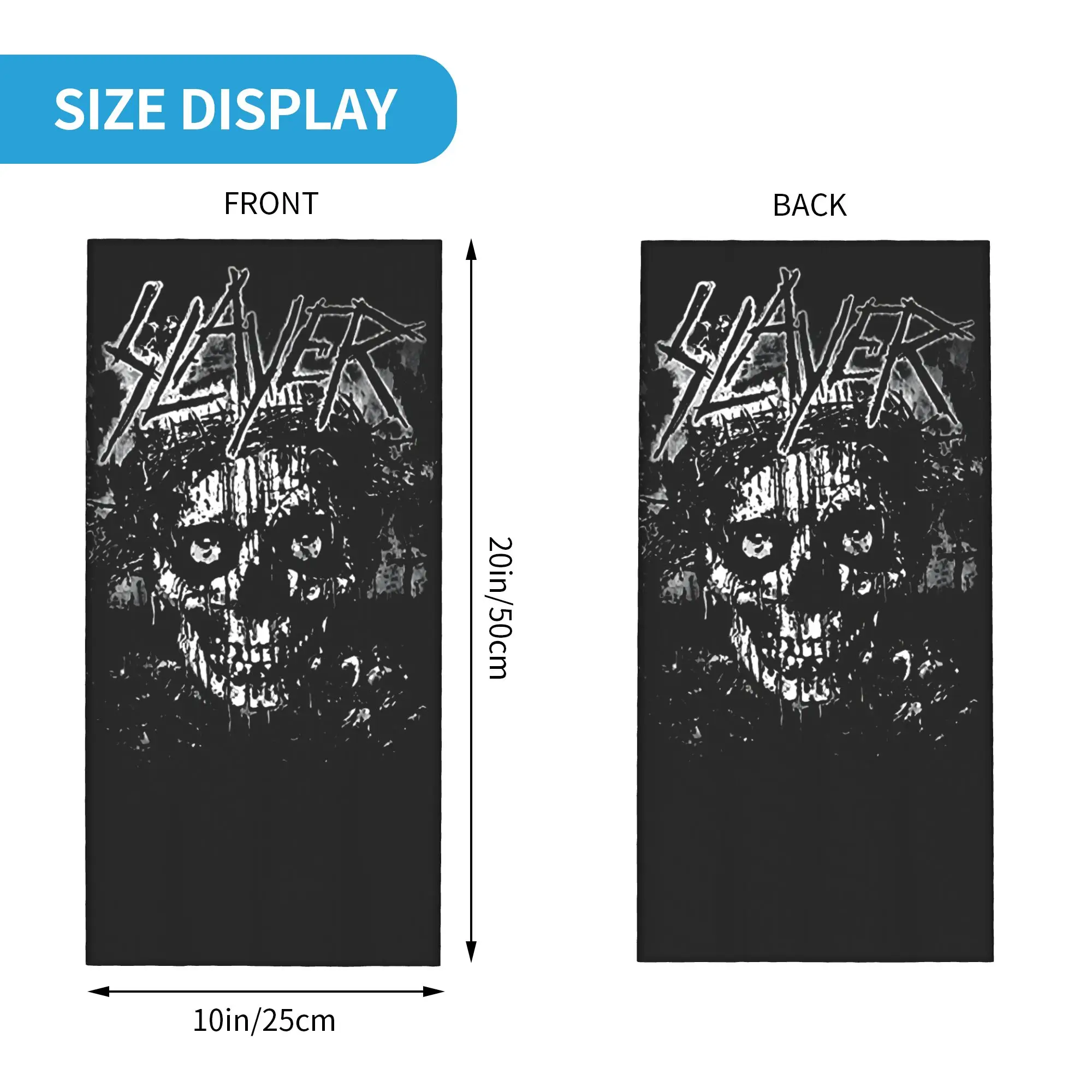 مخصص القتلة الشتاء عقال الرقبة أدفأ النساء الرجال المشي لمسافات طويلة التخييم وشاح أنبوبي المعادن الثقيلة روك باند الوجه باندانا الجراب #2