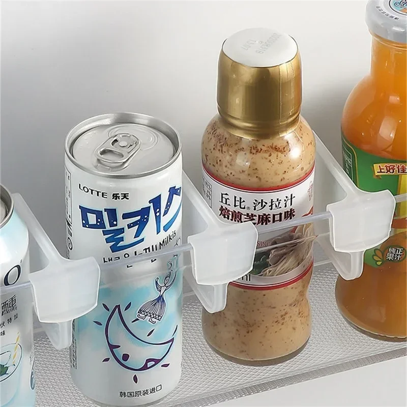 Refrigerator Storage Partition Board Retractable Plastic Divider Storage Splint Kitchen Bottle Can Shelf Organizer