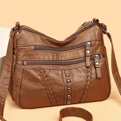 Small Elegant Crossbody Bags for Women 2024 New Casual Pu Leather Shoulder Messenger Bag Luxury Handbags Women Bags Designer Sac