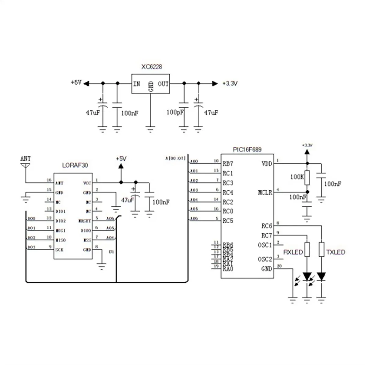 

(BABQ) Беспроводной модуль Lora 1W высокой мощности для передачи данных на большие расстояния, коммуникационный модуль 470 МГц LoRa 1278F30 470-510 МГц