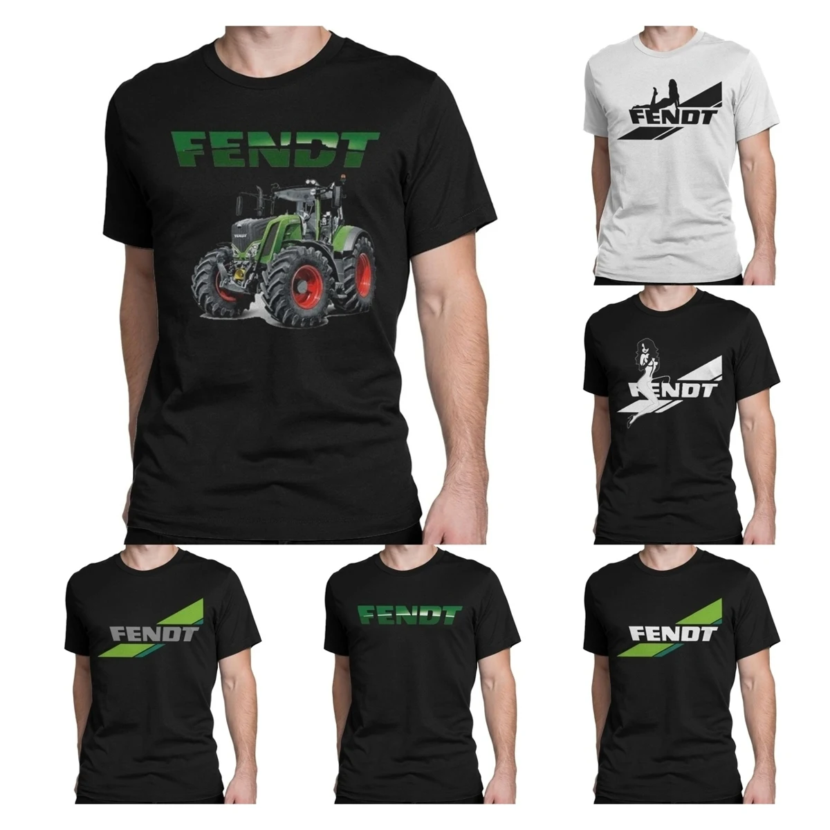 Tractor Fendt Farming Agriculture Men Women T Shirt Vintage Tee Shirt Short Sleeve Crewneck T-Shirt Pure Cotton Summer Clothes