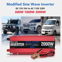 Car Power Inverters DC12V 24V to AC 110V 220V Modified Sine Wave solar inverter 600/1000/2000W Transformer Voltage converters