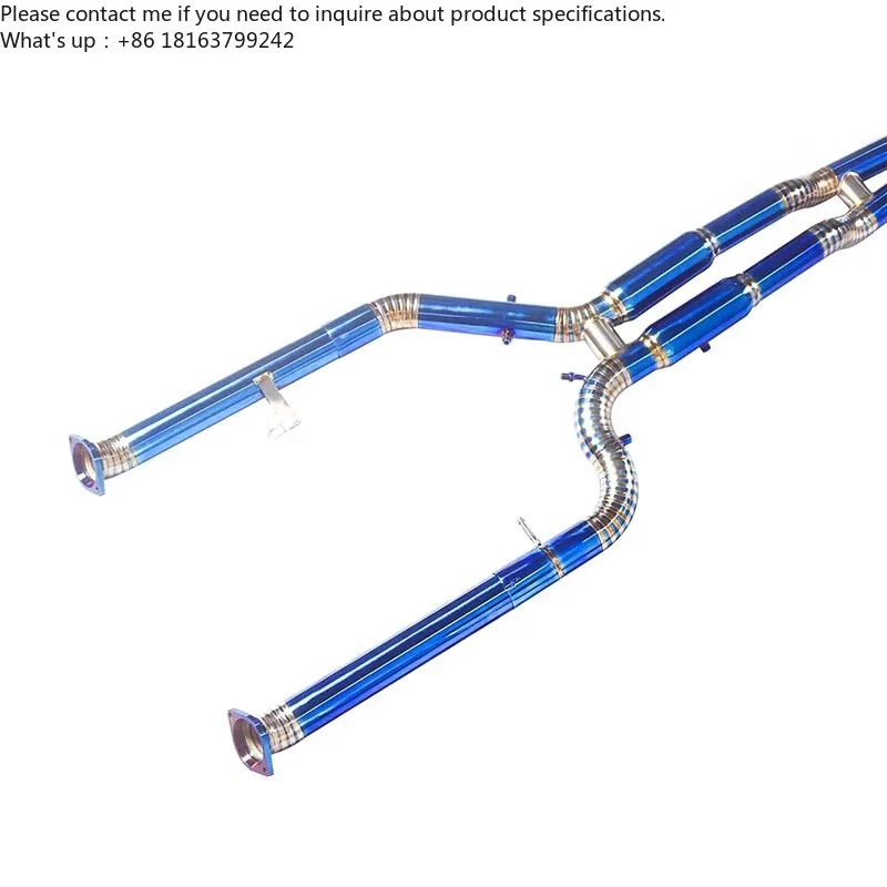 

M3 M2 M4 G80 G87 G82 3.0T Catback high-performance titanium alloy H-type resonator with equal-length middle exhaust pipe