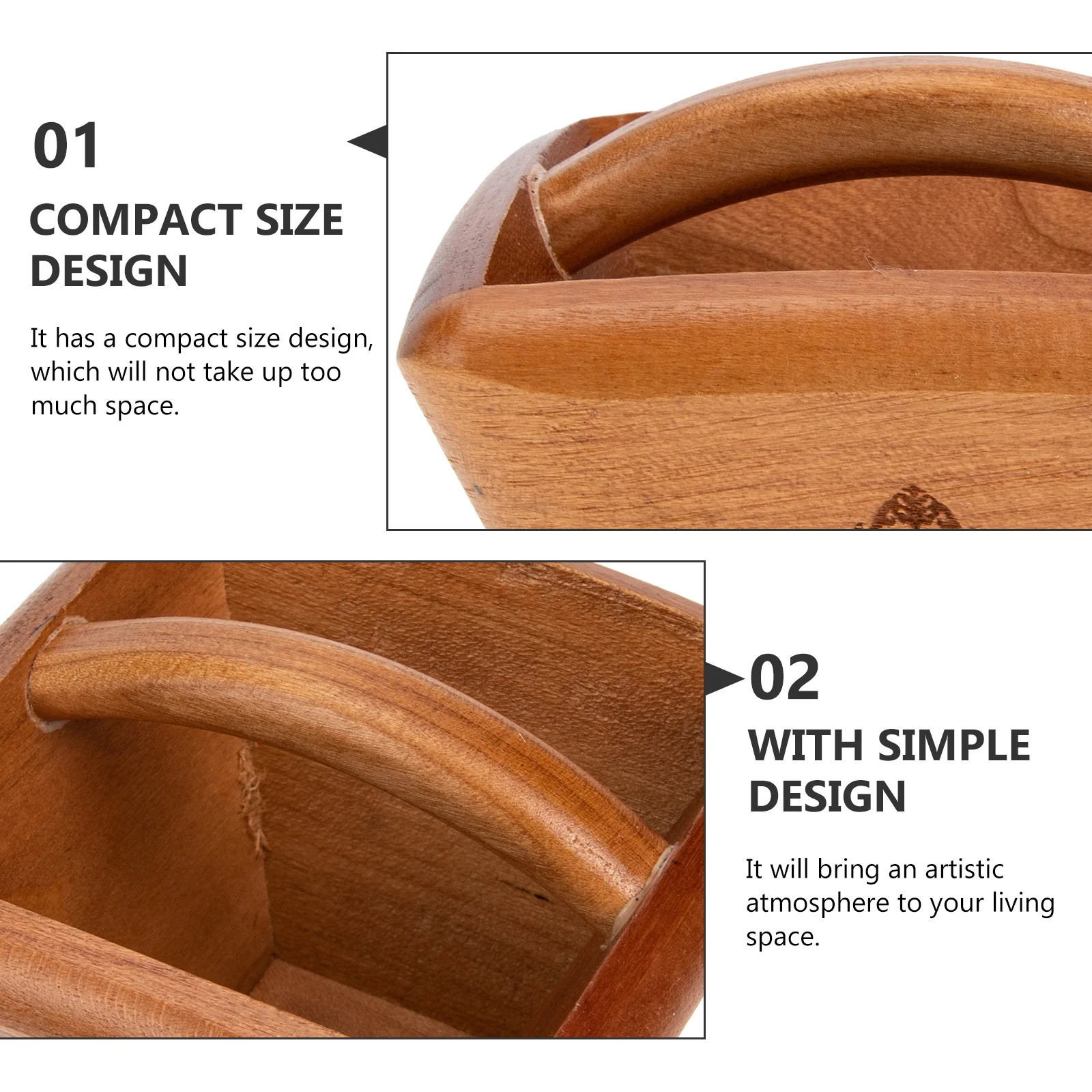 

Wooden Rice Bucket Decor Compact Size Holder Ornament Fine Craft Desktop Adorn Wealth Prosperity Home Tabletop