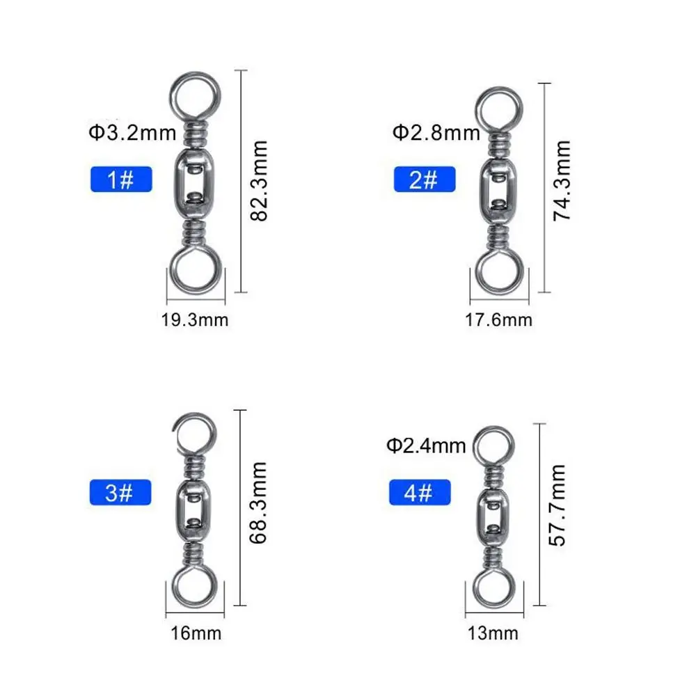 스냅 롤링 낚시 회전 볼 베어링, 스테인레스 스틸 낚시 커넥터 핀, 충격 방지, 부식 방지, 바다 낚시