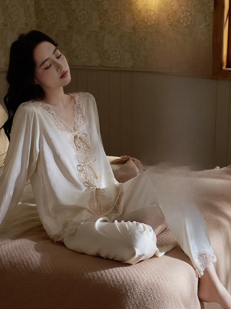 mme-ensemble-t-shirt-en-soie-pour-femmes-vetements-d'ete-en-soie-glacee-sexy-pur-desir-dentelle-vetements-de-maison-climatises-long-sve