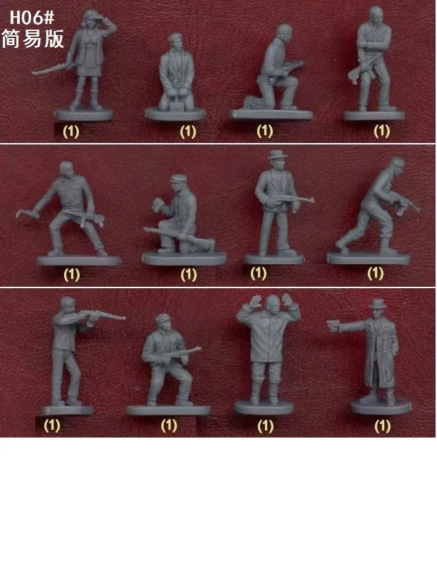 miniature model 1/72 ww2 underground organization soldier s  12pcs/set 42pcss/set scene decor
