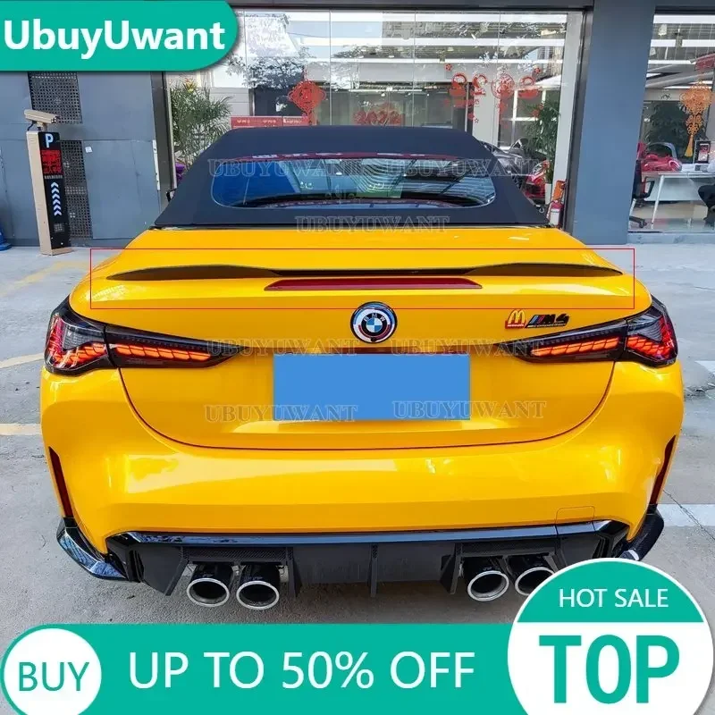 Rear Trunk Lid Spoiler Fit For BMW 4 Series G83 M4 Convertible 19-22 High Quality Carbon Fiber Material Car Tail Wing Decoration