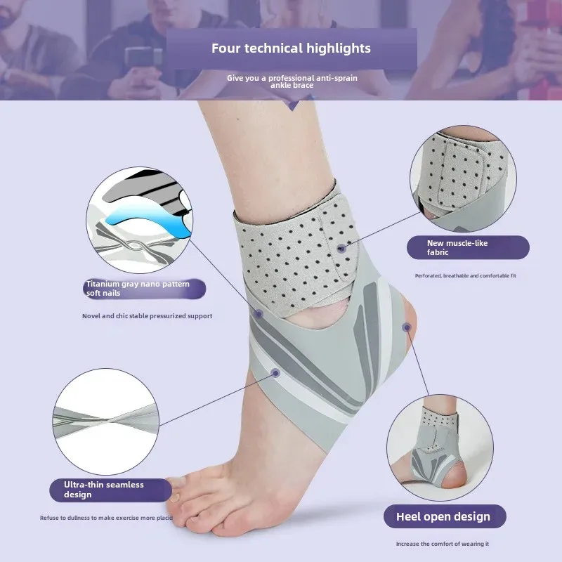 Ultra-Thin Sports Ankle Support For Men And Women Anti-Hyperextension Fixation And Rehabilitation Ideal For Basketball And Runni