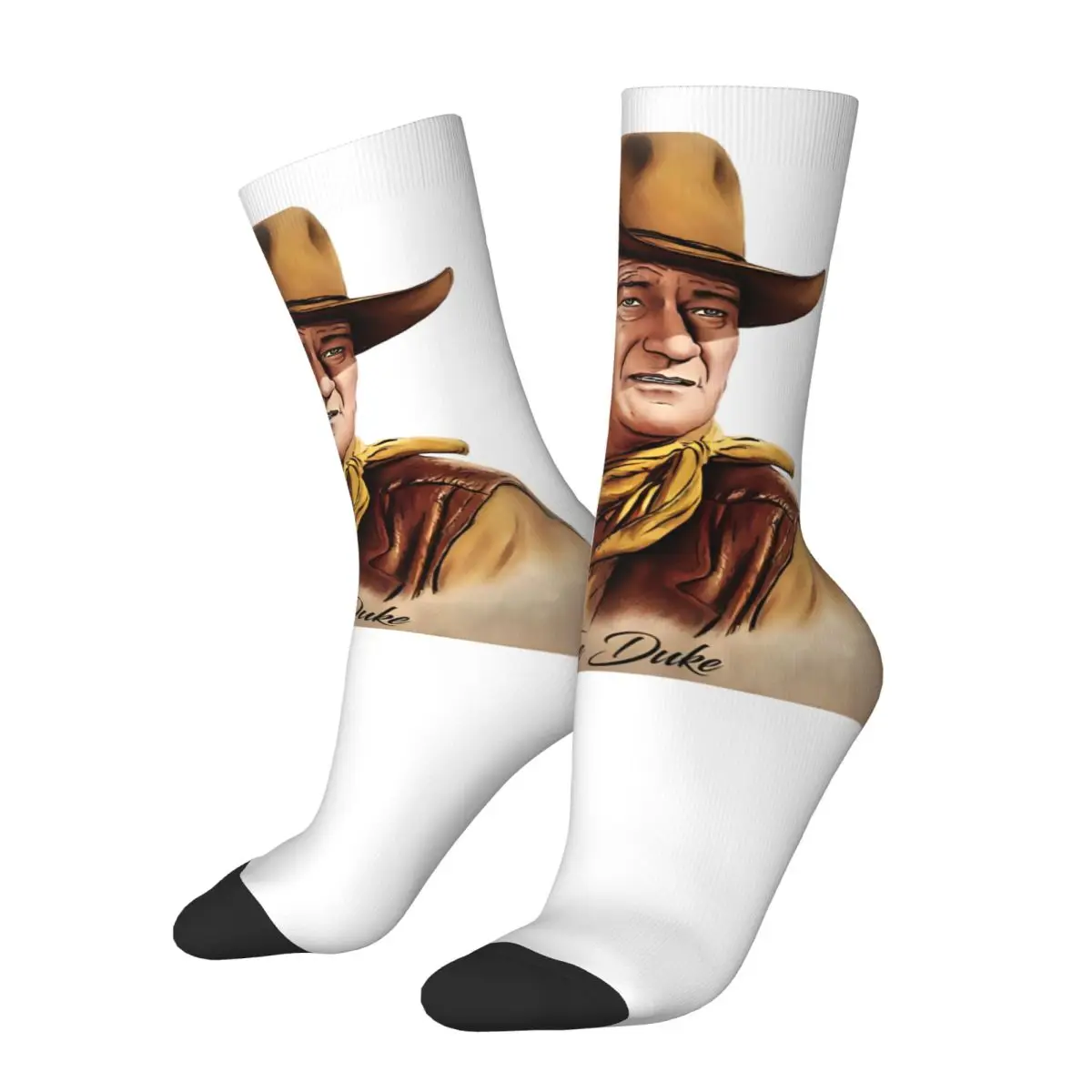 Adults Men Socks John Wayne The Dukes Stockings Winter Vintage Soft Breathable Socks Custom Outdoor Anti Slip Socks