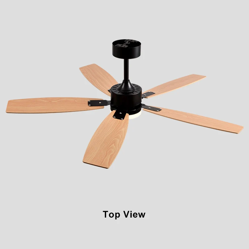 42/52inch 3/5 wood blade DC 35W pure cooper Motor ceiling fan wiht 20W LED Light and Remote Control Restaurant fan