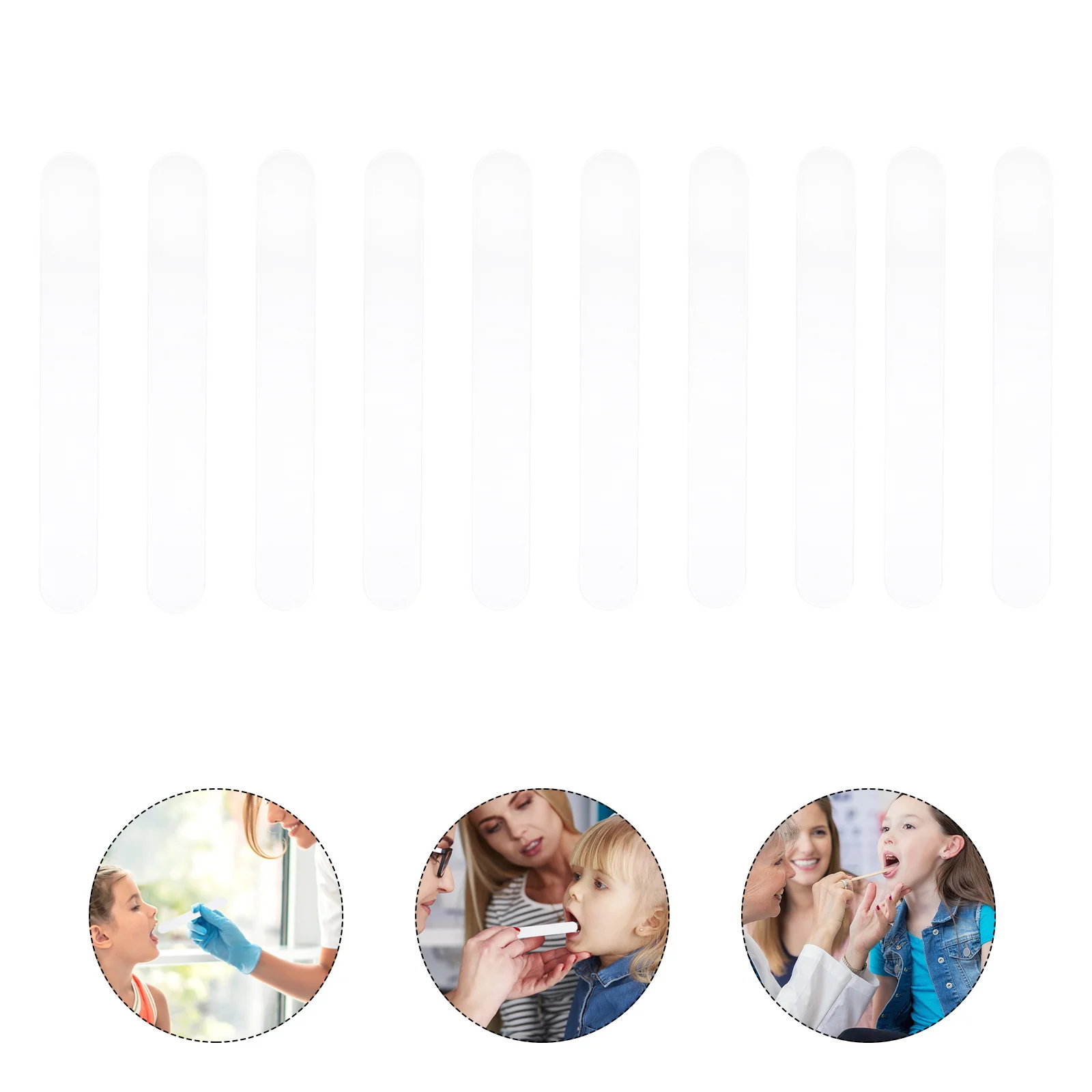 20Pcs Professional Tongue Depressor for Clinics High-Quality Material Safe Secure Reliable Structure PP Tongue Depressor