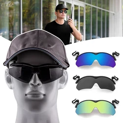 Adjustables Sunglasses With Hat Clip Polarised Clip-On Sunglasses For Hat Brim UV-Proof Anti-Glare Glasses For Outdoor Fishing