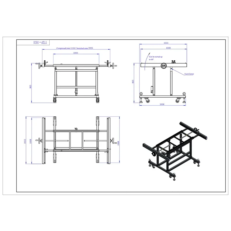 door and window flipping mobile workbench electrical panel  clamps mold production window  line assembly table