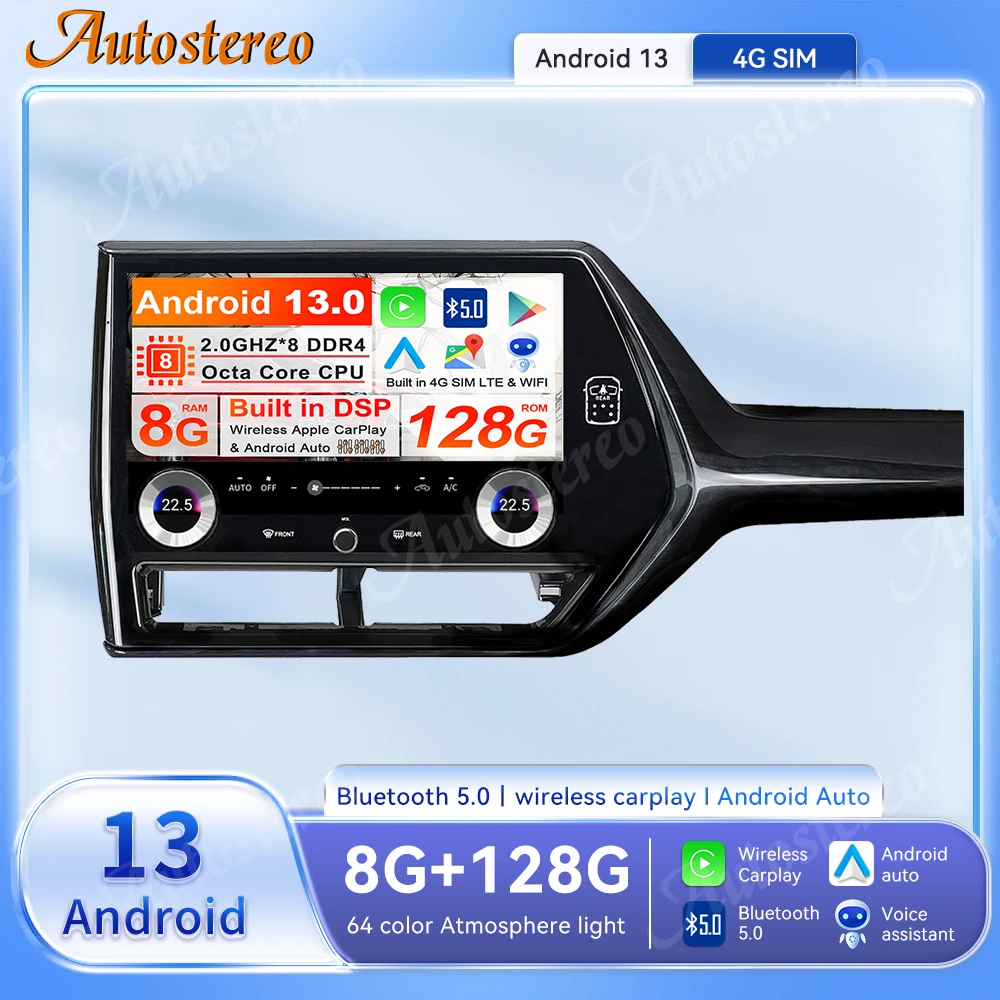 13.3 Inch For Toyota Highlander 2021-2023 Android 13 Carplay Car Radio GPS Navigation Multimedia Player HeadUnit Qualcomm Stereo