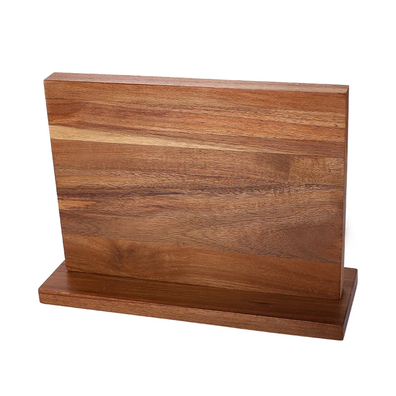 

Magnetic Knife Block Double-Sided Wooden Knife Holder Universal Knife Stand for Kitchen Counter Multifunctional Storage