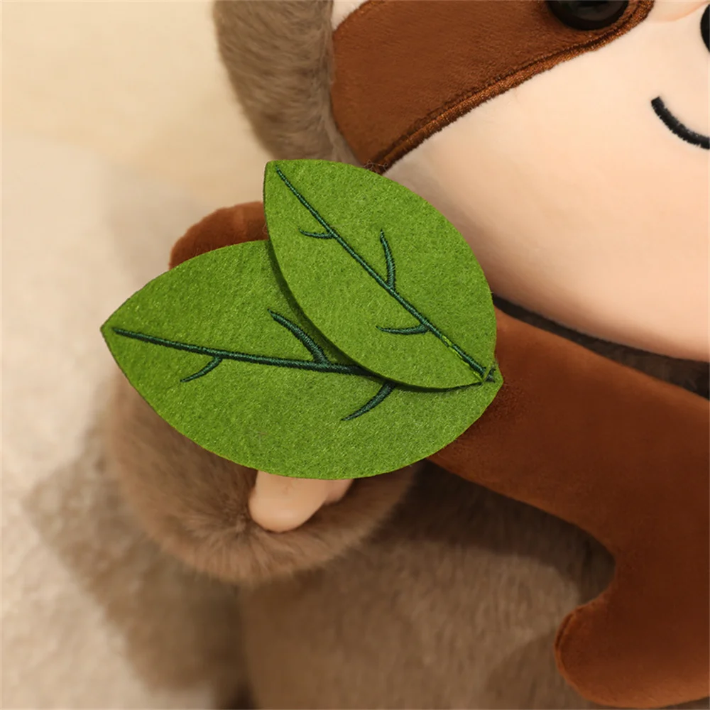 

Lovely Smile Sloth Plush Toys Stuffed Cartoon Leaf Sloth Doll Cozy Fluffy Fairy Tale Animal Doll Warm Appease Toys Nice Gift
