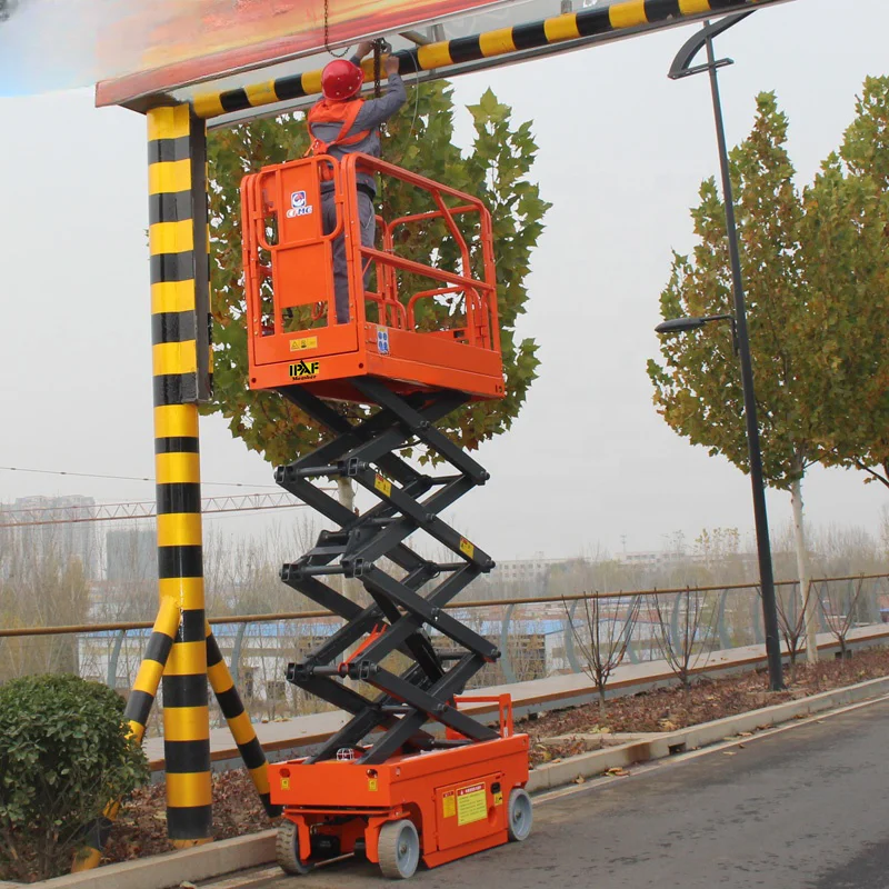 Scissor Lift Platform Lift Aerial Work Platform Scissor Lift 10m Mobile Hydraulic Scissor Lifting Platform Outdoor Scissor Lift