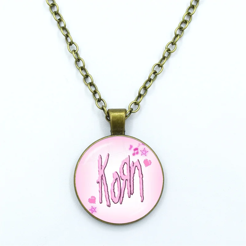 Hip Hop Korn Music Rock Band Punk Band Glass Dome Cabochon Pendant Fashion Crystal Jewelry