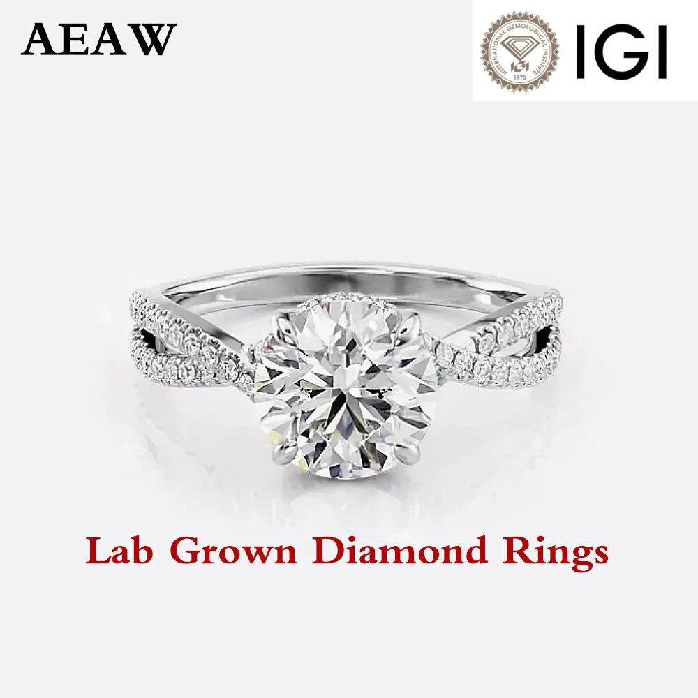 

Женское обручальное кольцо, сертификат IGI, выращенное в лаборатории, 1,5 карата, круглое огранки, CVD HPHT DEF, цвет VS VVS, кольца с четкостью и бриллиантом, платина 950, кольца