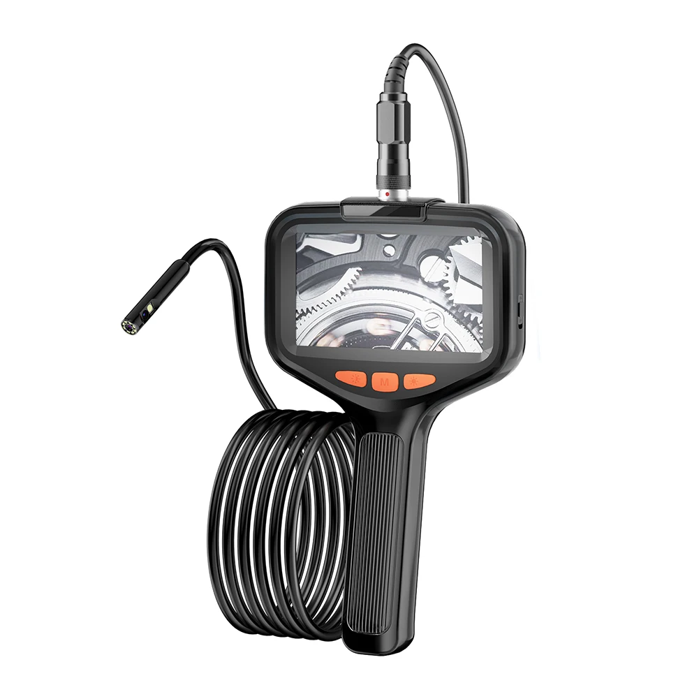 

For Household Appliance Inspection Digital Handheld Borescope Real-time Video Viewing 5M Hard Cable 8 Adjustable Brightness LEDs