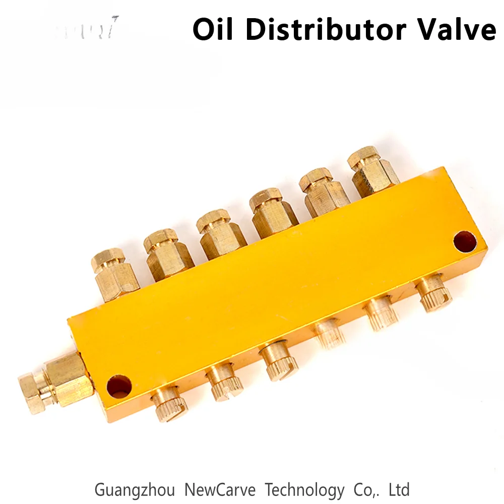 1/2 Inlet 2-12outlet Oil Distributor Valve For Engraving Machine Lubrication System NEWCARVE