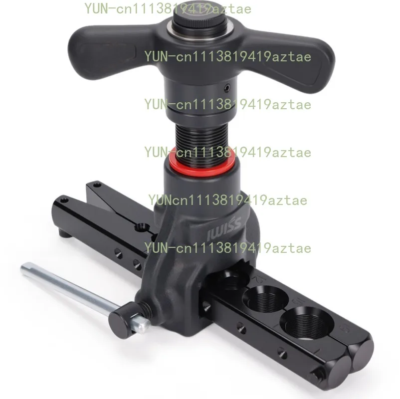 HVAC Tube Expander Kit, Eccentric Cone Ratchet Flaring Tool Compatible with Metric & Inch Copper Tubing for AC Repair