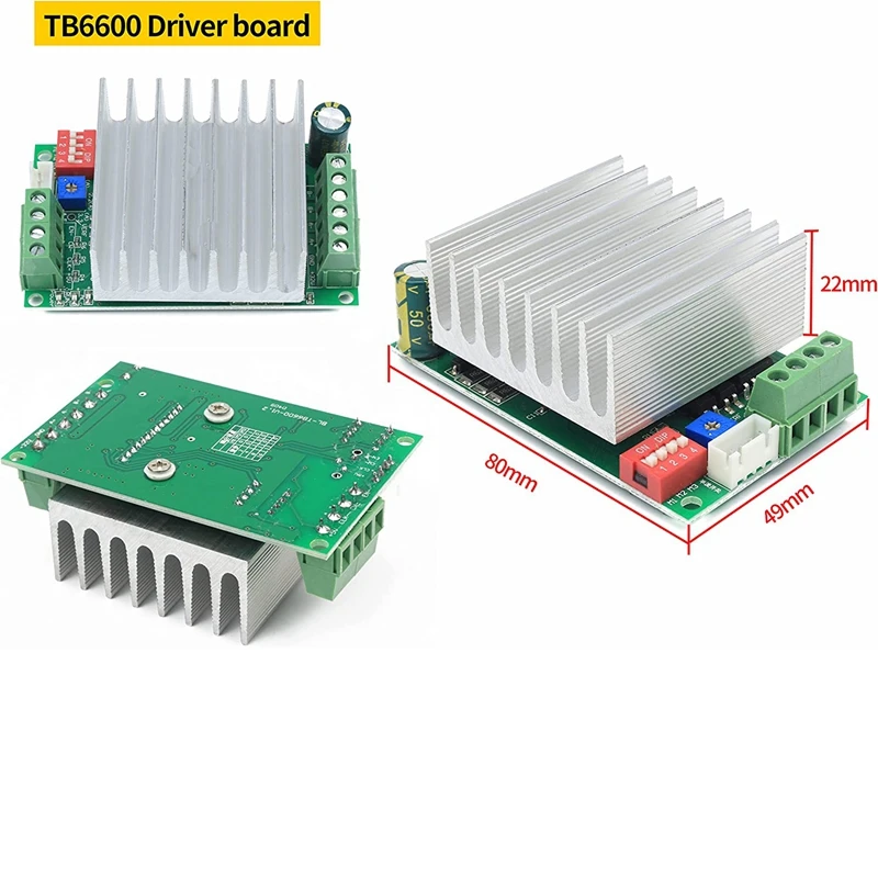 Controlador de placa de controlador de Motor paso a paso TB6600, reemplazo de máquina de grabado TB6560, controlador de eje único, CC 10-45V, 4.5A