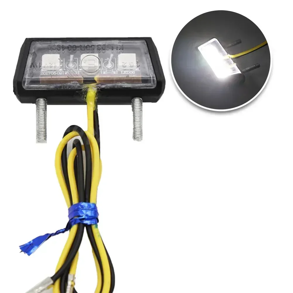12V LED Universal Moto License Light Mini Tail Lamps Brake Number Plate Indicator For Bike Scooter Offroad Motor Van White LED