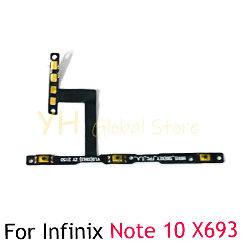 For Infinix Note 10 11 12 5G 2023 VIP Pro X693 X695 X697 X663 X676 X672 Power On Off Switch Volume Side Button Flex Cable