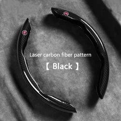 2pcs Carbon fiber Car Steering Wheel Cover Non-slip Protective Pad For Fiat Panda Bravo Punto Croma 500 595 Auto Accessories