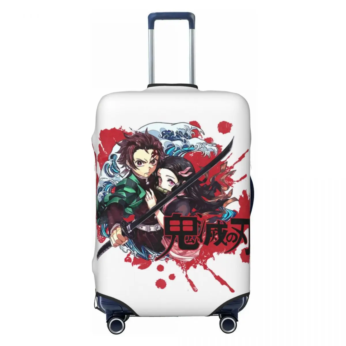 Demon Slayer Print Luggage Protective Dust Covers Elastic Waterproof 18-32inch Suitcase Cover Travel Accessories