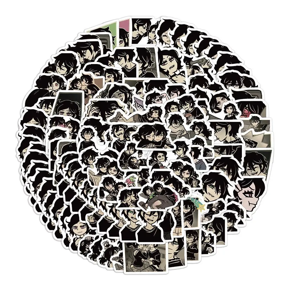 100pcs/set Anime The Coffin of Andy and Leyley Stickers Andrew Ashley Horror Game Character Cartoon DIY Stickers image 6