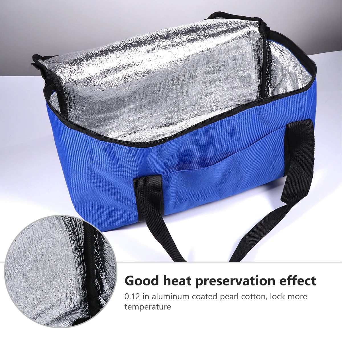 

12L Insulation Thermal Bag Lunch Delivery Cooler Waterproof Easy Clean Oxford Cloth Aluminum Film Large Capacity Food Storage