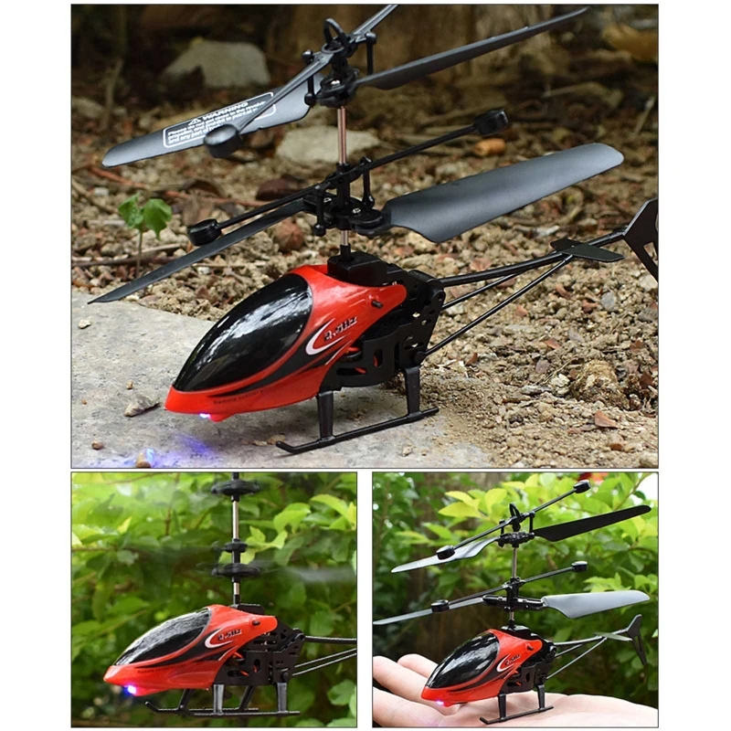 2.4Ghz 2 Channels Alloy Mini RC Helicopter with LED Light for Kids Adult Indoor RC Helicopter Best Gift for Boys Girls Dropship