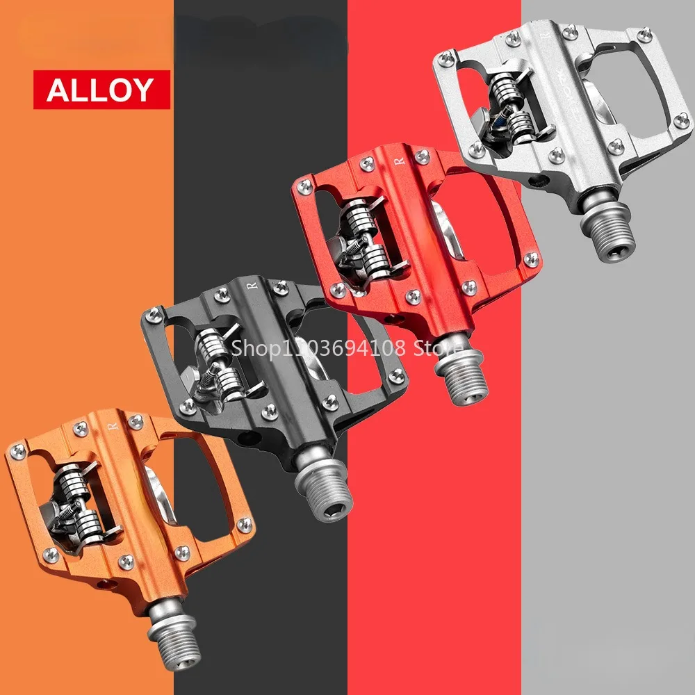 Mountain Bike Clipless Pedals Turn Flat Pedal Aluminum Alloy Dual-Purpose Pedal