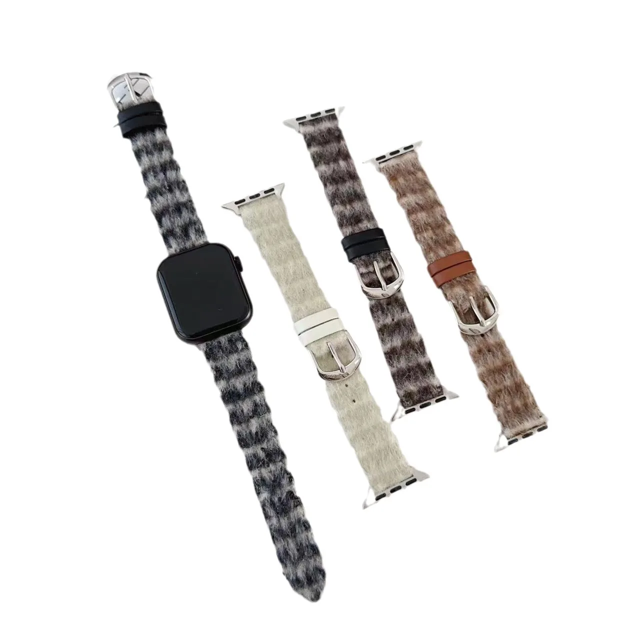 Bracelet universel à carreaux en laine pour Apple Watch, bracelet de montre, tout neuf, automne et hiver, iWatch 9, 8, 7, 6, 5, 4, SE, 2 couleurs