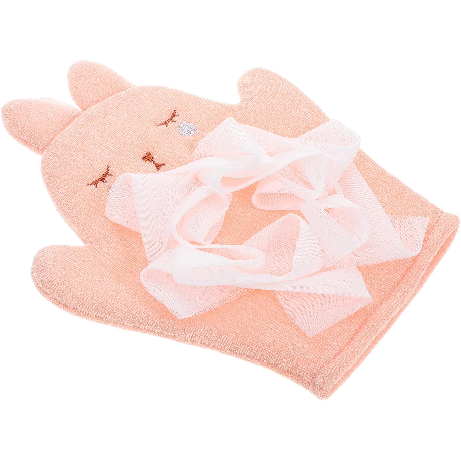 

Baby Bath Soft Bunny Shaped Body Scrubber Toddler Washcloths Exfoliating Mitts Gloves Baby Washcloth For Shower