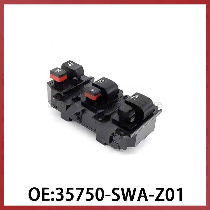 

35750-SWA-Z01 для Honda CR-V 07-10: Переключатель стеклоподъемника, кнопка управления электростеклоподъемником
