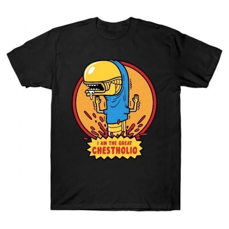 

Great Chestholio 0412 Retro Sci-Fi Alien Gift T-Shirt Weyland LV-426 Horror movie Xenomorph Graphic clothes All size tops