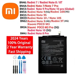 Original BM4J BN46 BN5A BN53 BN54 BN55 BN59 BN62 Battery For Xiaomi Redmi Note 7 9T 10X POCO M3 8 8T 9 9S 10 10S pro Batteries