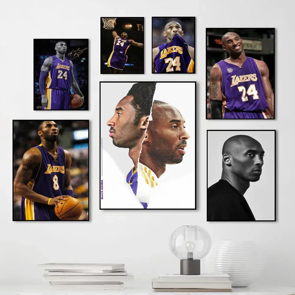 Basketball Star Kobe bryant Poster High quality poster paper waterproof sticker home living room bar wall decoration sticker