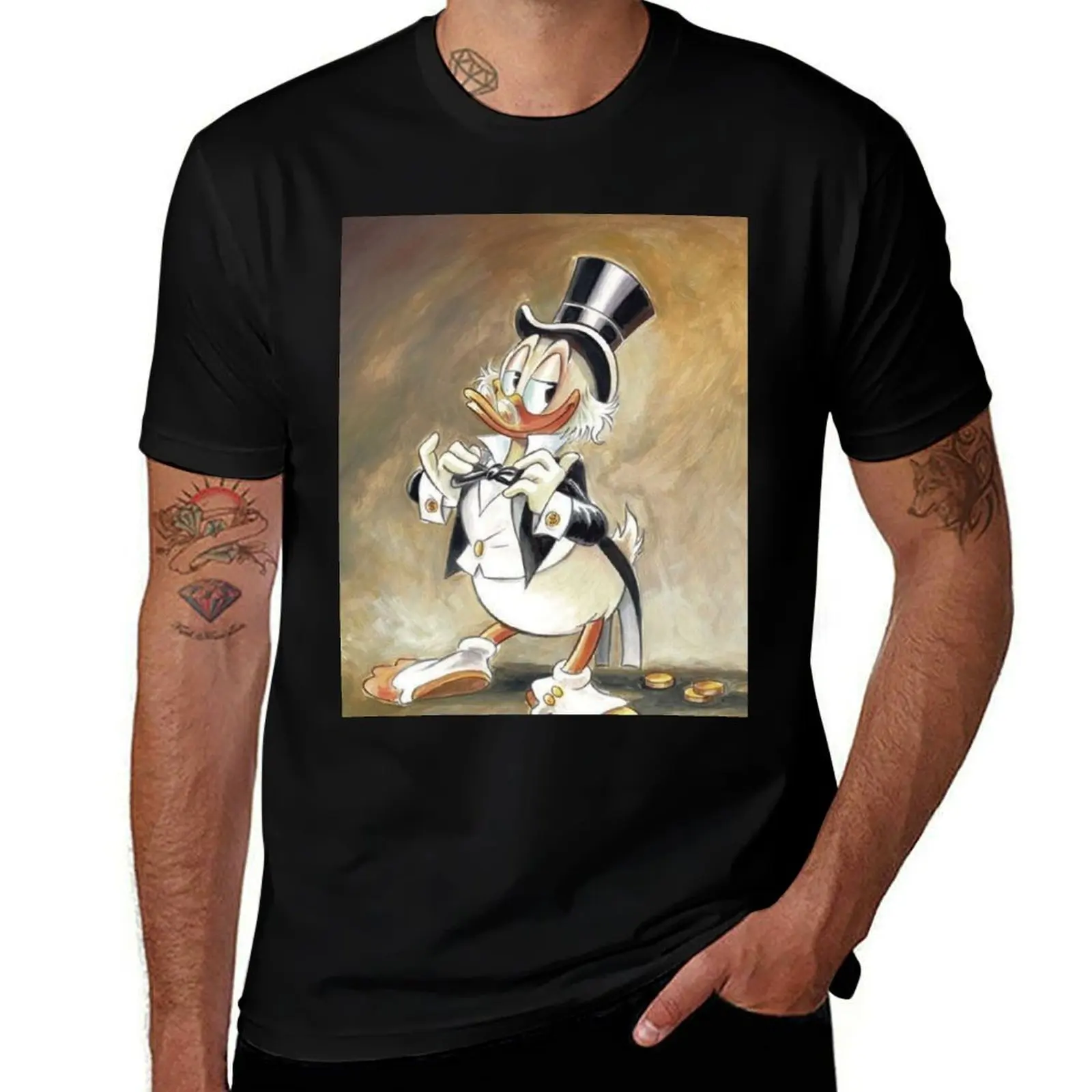 Scrooge Mcduck T-Shirt oversized t shirt heavyweights customizeds blacks clothes for men