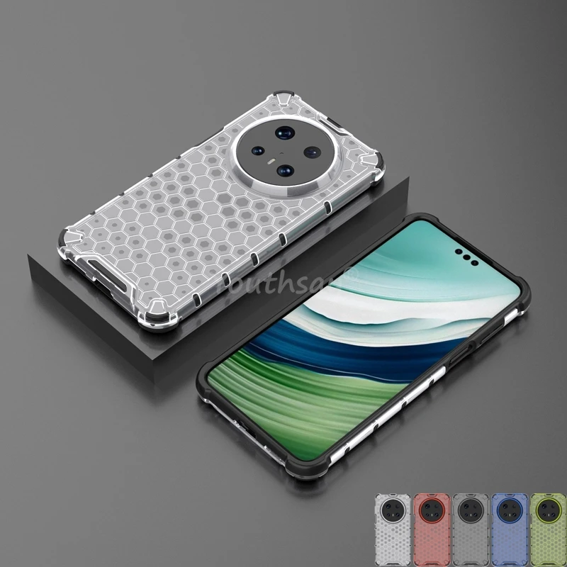 

Honeycomb Shockproof For Huawei Mate 70 Pro Case Armor Capa Huawei Mate 70 Pro Cover TPU Translucent Protector Mate 70 Pro Case