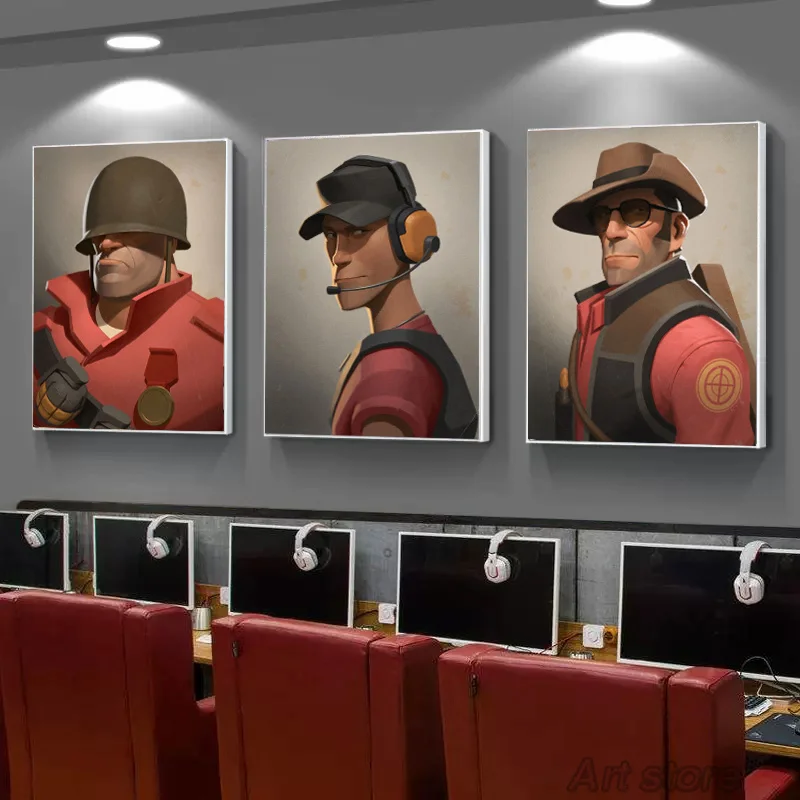 Team Fortress 2 Pyro Face TF2 Portraits Video Game Canvas Poster Wall Art Picture Print Painting Modern Family Bedroom Decor