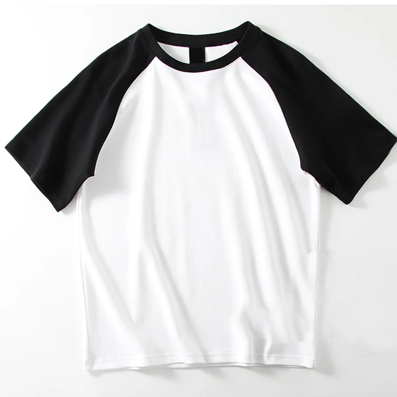 Cotton T Shirt Men Short Sleeve Solid Color T Shirts Hot Summer High Quality Raglan T-shirt Simple Men Tees Korean fashion