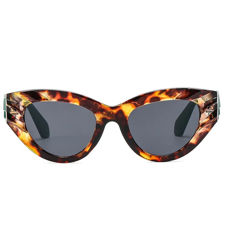 YOOSKE 2024 Vintage Sunglasses for Men Women Cat Eye Sun Glasses Classic Brand Designer Leopard Eyewear Shades UV400 Goggles