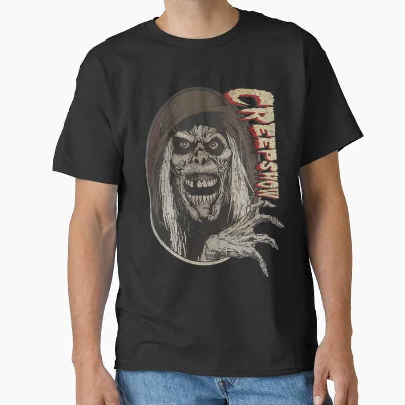 

creepshow 80s vintage B movie retro tv shows Horror zombies Scary halloween gift T-shirt for fans Large size Tops S-6xl
